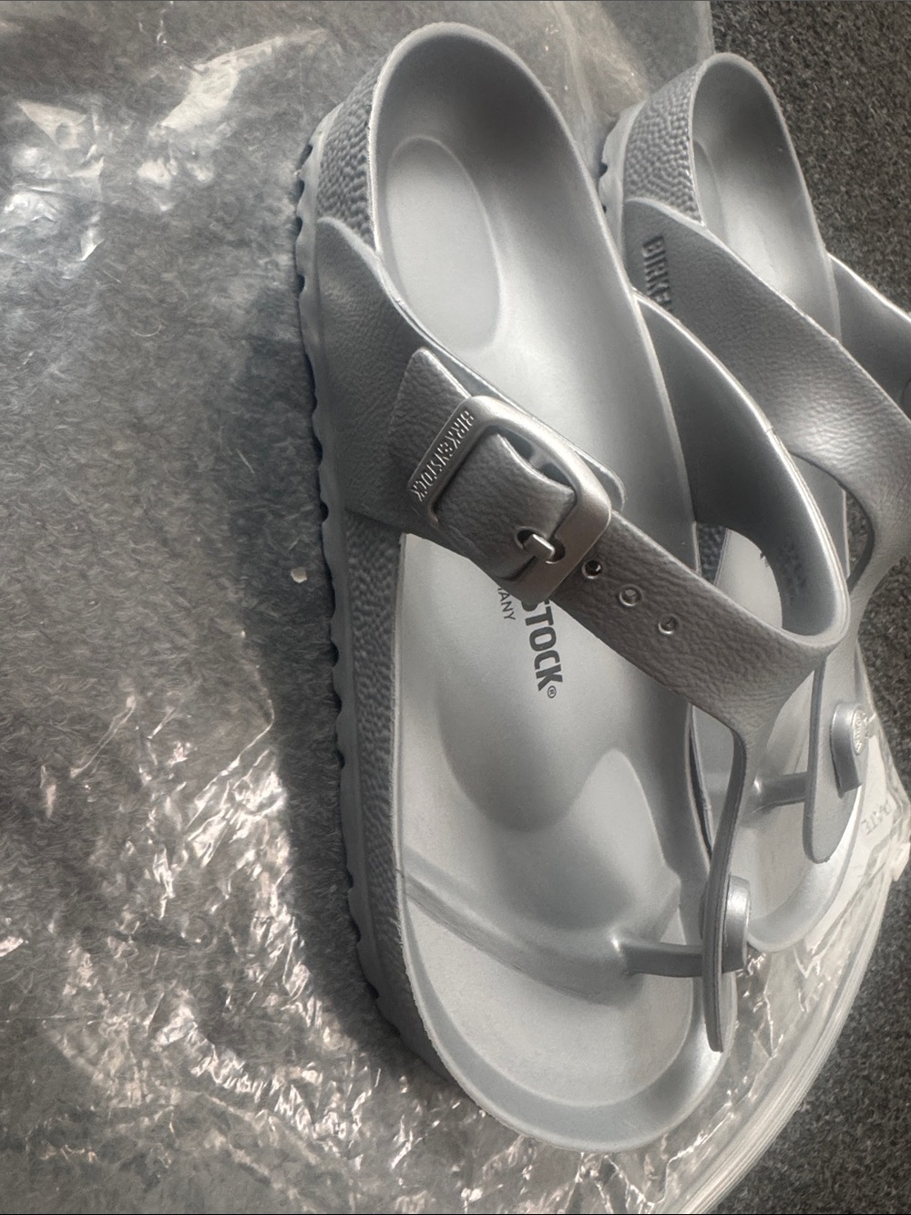 Birkenstock Gizeh EVA Thong Sandals in Silver - Picture 9 of 12